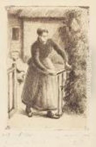 Femme A La Barriere