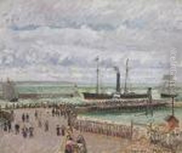Entree Du Port Du Havre Et Le Briselames Ouest, Temps Gris Lumineux - view 1