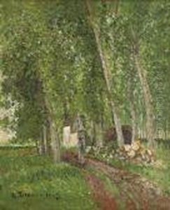 Sous-bois A Moret by Camille Pissarro