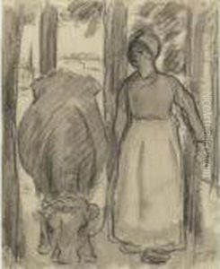 La Vachere by Camille Pissarro