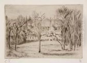Chateau De Busagny A Oise by Camille Pissarro