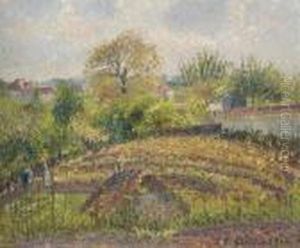 La Vigne, Apres-midi, Moret by Camille Pissarro