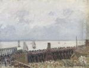 Entree Du Port Du Havre, Temps Gris by Camille Pissarro