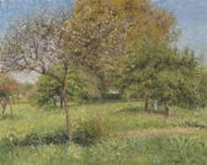 Le Grand Noyer, Matin, Eragny by Camille Pissarro