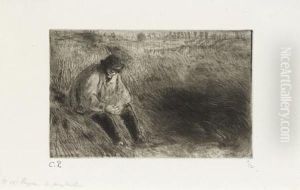 Paysan, Le Pere Melon. 1879 194 X 165 by Camille Pissarro