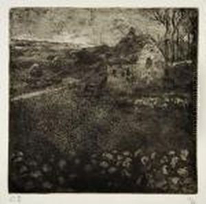 La Masure by Camille Pissarro