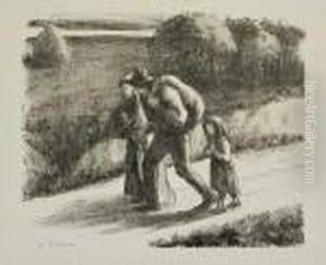 Les Trimardeurs by Camille Pissarro