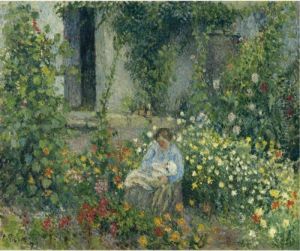 Julie Et Ludovic-rodolphe Pissarro Dans Les Fleurs