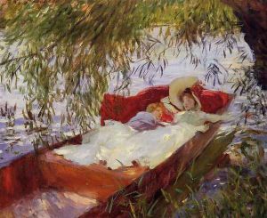 Two Women Asleep In A Punt Under The Willows by John Singer Sargent