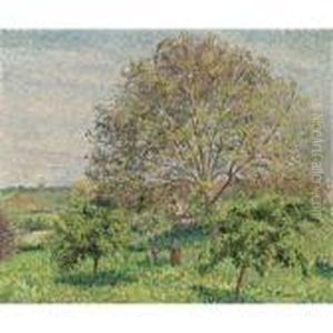 Le Grand Noyer Au Printemps, Eragny by Camille Pissarro