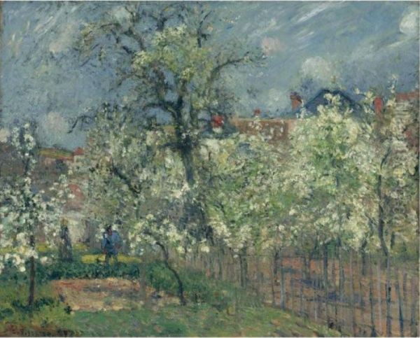 Le Jardin De Maubuisson, Pontoise, Poiriers En Fleur - view 1