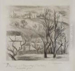 Paysage A L'hermitage (pontoise) by Camille Pissarro