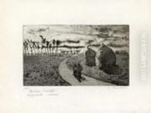 Crepuscule (avec Meules). 1879. Crepuscule (avec Meules). 1879.