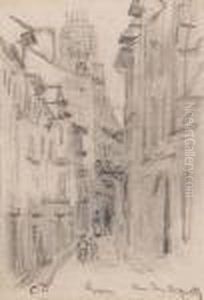 Rue Des Arpentes A Rouen by Camille Pissarro