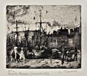 Port De Rouen by Camille Pissarro