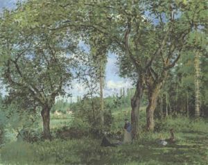 Le Repos Sous Les Arbres by Camille Pissarro
