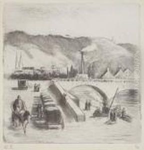 Quai De Paris, A Rouen by Camille Pissarro