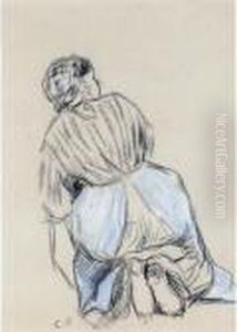 Femme Agenouillee by Camille Pissarro