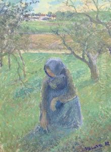 Ramasseuse D'herbe by Camille Pissarro