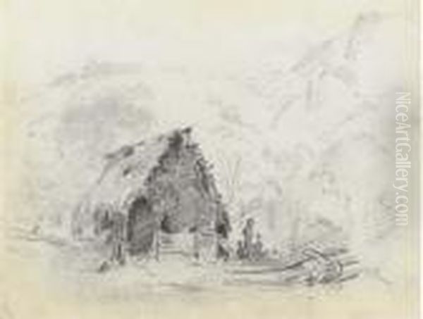 A Hut In A Mountainous Landscape - view 1
