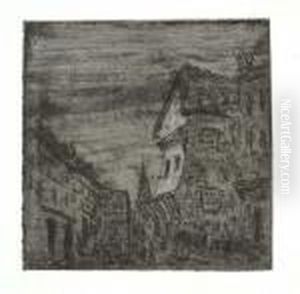 Vieille Rue A Rouen by Camille Pissarro