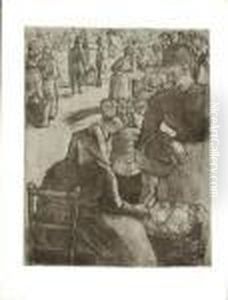 Marche Aux Legumes, A Pointoise by Camille Pissarro