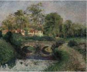 Petit Pont Sur La Viosne, Osny by Camille Pissarro