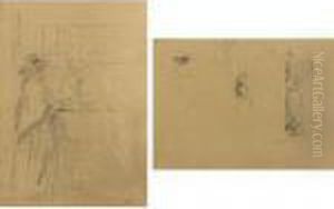 Cafe Caracas; Etudes De Personnages - A Double-sided Drawing