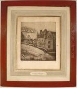 Womenand Chateau by Camille Pissarro