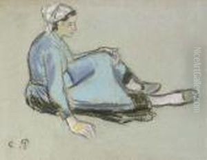 Paysanne Assise by Camille Pissarro