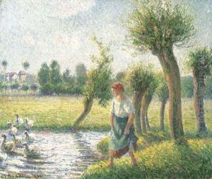 Paysanne Gardant Des Oies, Eragny