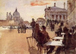 Cafe on the Riva degli Schiavoni by John Singer Sargent