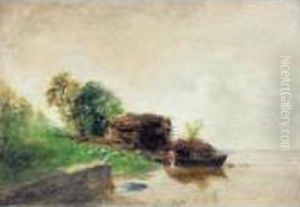 Lavandiere Au Bord De La Riviere