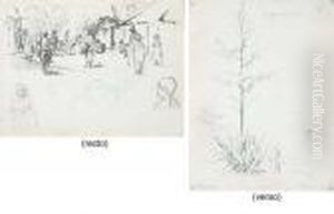 A Street Scene With Indians, A
Subsidiary Study Of The Same Andstudies Of A Boy And A Girl Seen From
Behind (recto); An Agave Treein Caracas (verso) A Street Scene With Indians, A
Subsidiary Study Of The Same Andstudies Of A Boy And A Girl Seen From
Behind (recto); An Agave Treein Caracas (verso)