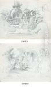 A Group Of Indians Playing Cards
Around A Table, Galipan (recto);the Country House Of The Sturups Family
In Savana Grande, With Astudy Of Woman Seen From Behind (verso) by Camille Pissarro