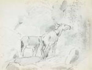 Two Donkeys Grazing In The
Mountains (recto); Studies Of A Woman'sprofile, A Standing Woman, A Boy
Reading, And A Small Landscapewith Figures (verso) Two Donkeys Grazing In The
Mountains (recto); Studies Of A Woman'sprofile, A Standing Woman, A Boy
Reading, And A Small Landscapewith Figures (verso)