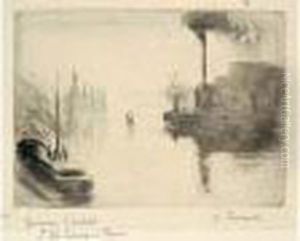 L'ile Lacroix A Rouen. 1887. by Camille Pissarro