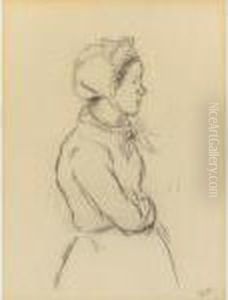Femme En Profil by Camille Pissarro