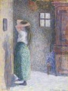 Jeune Paysanne A Sa Toilette