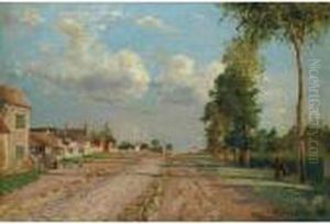 La Route De Rocquencourt by Camille Pissarro