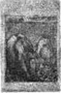 Paysannes Dans Un Champ De Haricots. 1891. by Camille Pissarro