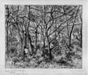 Paysage Sous Bois, A L'hermitage (pontoise) (delteil/cailic/hyman 16) by Camille Pissarro