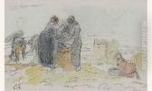 La Recolte En Bretagne by Camille Pissarro