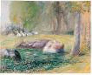 Gardeuse D'oies Allongee