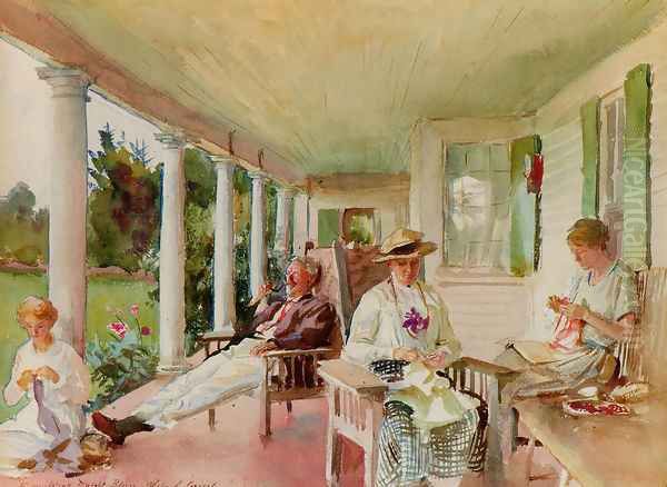 On the Verandah (Ironbound Island, Maine) - view 1