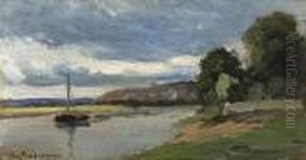 Bord De Riviere Avec Peniche - view 1