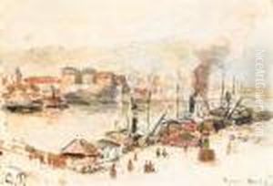 Le Port De Rouen by Camille Pissarro