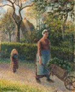 Femme La Brouette by Camille Pissarro