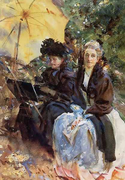 Miss Wedewood and Miss Sargent Sketching - view 1