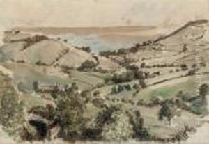 Charmouth From Fishpond by Lucien Pissarro